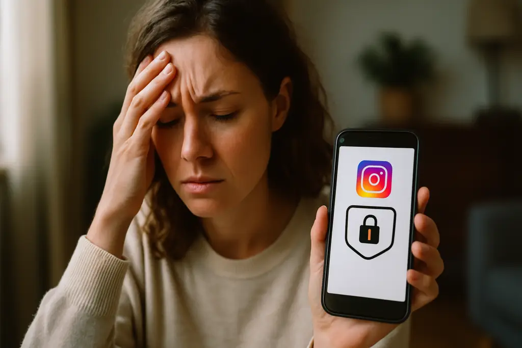 משתמש לומד את הסיבות הנפוצות לחסימת חשבון Instagram ואיך להימנע מהן